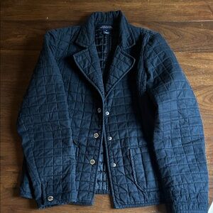 Jones New York Black Quilted Jacket